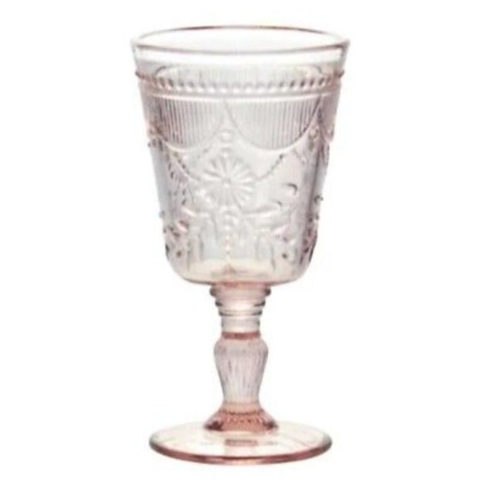 Fortessa Debutante Goblet Pink - Pressed Glass (Set of 6)